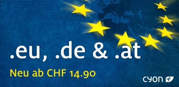 .eu, .de und .at jetzt ab CHF 14.90, EUR 11.90, USD 15.90, GBP 9.90.