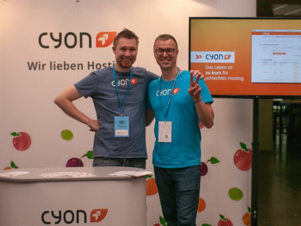David und Philippe am WordCamp Zürich 2019.